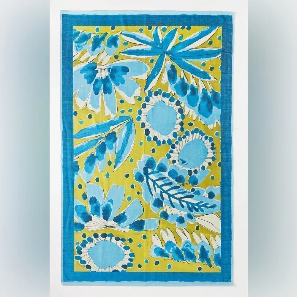 Vera for Anthropologie Handwoven Periwinkle Rug NEW 5 x 8